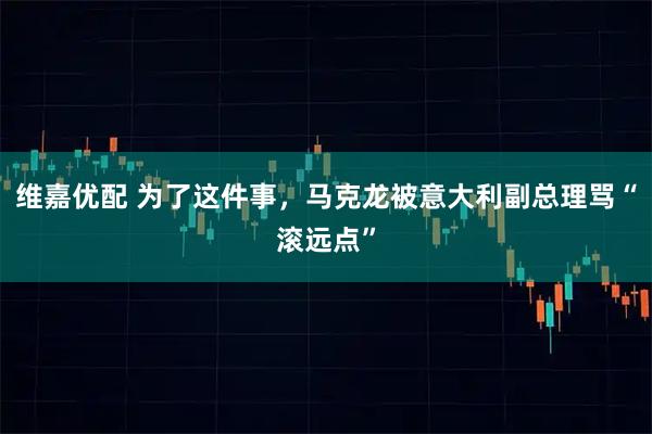 维嘉优配 为了这件事,马克龙被意大利副总理骂“滚远点”
